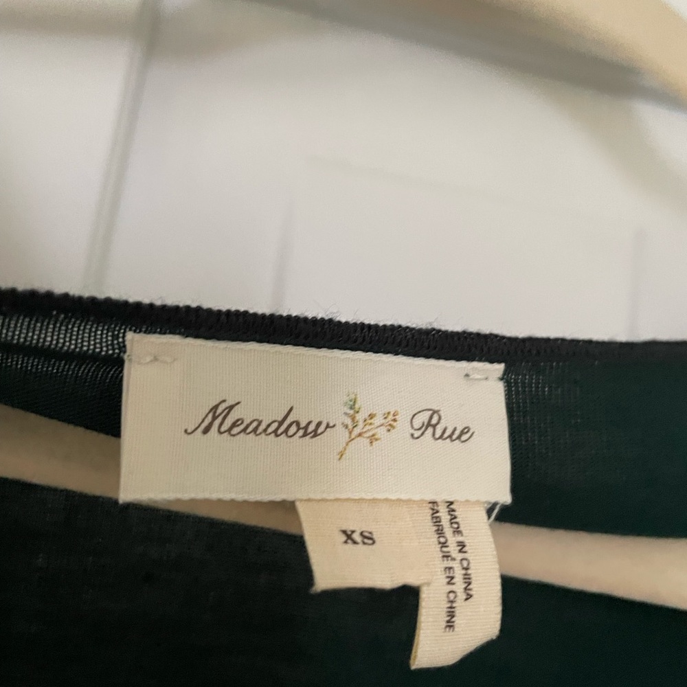 Meadow Rue Green Ruffle Blouse - Picture 2 of 3